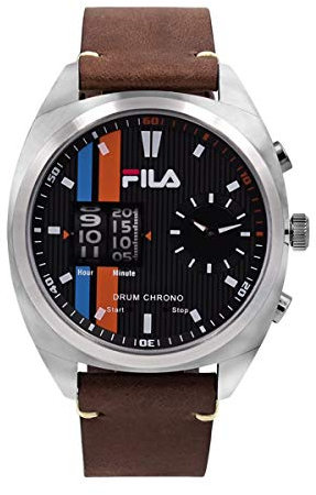 Fila Herren Uhr Armbanduhr Drum Roller 38-844-001 Leder