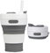 UNNESTAR Tasse de camping pliable avec paille en silicone - Bouteille d'eau portable pour voyage en plein air et voiture - 450 ml