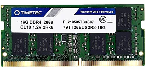 Timetec 16 GB DDR4 2666 MHz PC4-21300 Unbuffered ECC UDIMM 1,2 V CL19 2Rx8 Dual Rank 260 Pin SODIMM Arbeitsspeicher (16 GB)