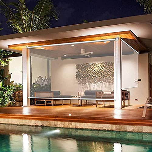 Seitenzug- & Springrollos Ziehen Sie Klare Rollo-jalousien, Outdoor-klarer Tarp-Vorhang Wasserdicht - Wetterfeste Terrasse Klarvorhang Für Pergola, Verand t(Size:Width 1.6M * 2.0M high)