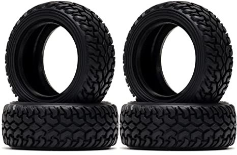 RC-Autozubehör 4 Stück 75 Mm Gummireifen On Road RC Reifen 1:10 Mit Schaumstoff Für 1/10 RC Autoteil Racing Für HSP Für HPI Für Redcat Für Tamiya Für Kyosho Sakura Modellautos