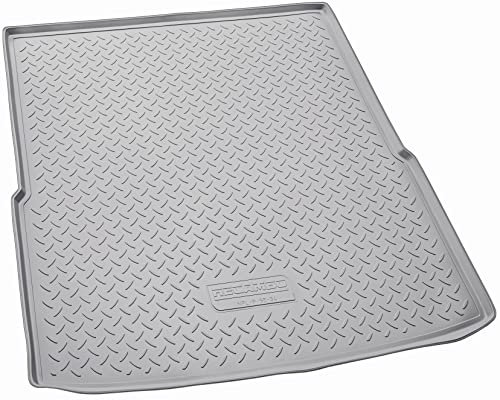 Recambo Gummi Kofferraumwanne Premium passend für VW Passat B7 Variant + Alltrack | BJ 2010-2014 | passgenau mit Rand | Grau