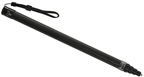 CCYLEZ Mikrofon Boom Stange mit Handseil, Teleskopische 9 teilige Mikro Boom Verlängerungsstange, 1/4 Zoll Schraubschnittstelle für Interview Live Studio Videoproduktion