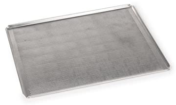 Bandeja de horno 40 x 30 aluminio perforado sin recubrimiento antiadherente borde de 45° | Silicon-Tech