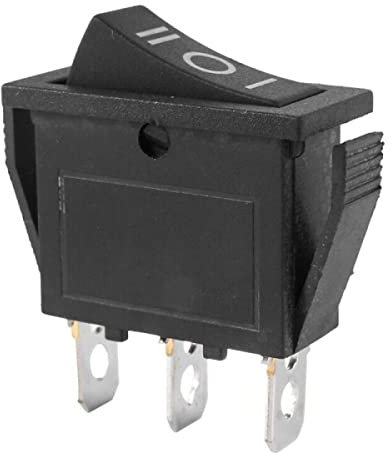 DAZZLEEX Lot de 10 interrupteurs à bascule rectangulaires à 3 positions SPDT pour tableau de bord de voiture 12 V Noir