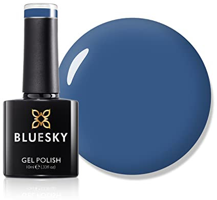 Bluesky Gel Polish, AW22, Blue Outfitted- AW2214, Blue, Long lasting, Chip Resistant, 10 ml (Requires Drying Under UV LED Lamp)