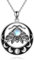 VONALA Motte Kette 925 Sterling Silber Mondphase Anhänger Mondstein Mond Halskette Witchy Gothic Schmuck Geschenk für Damen Mädchen