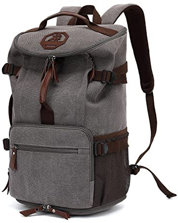 Gym Duffle Bag Backpack 4-Way Waterproof with Shoes Compartment for travel Sport Hiking laptop, Vintage Grey, “X-Large, Duffel Backpacks