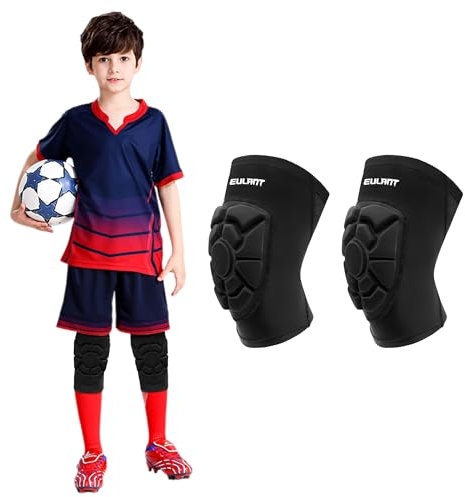 Weich Knieschoner Tanzen Kinder,Elastisch Verdicken Gepolstert Knieschützer Volleyball,Hohe Qualität Anti-Rutsch Knieprotektoren für Handball Fußball MTB Haikyuu Basketball Wrestling Kampfsport,S