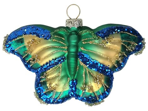 Schmetterling Butterfly Weihnachtsbaumkugel Glas Christbaumschmuck Weihnachten