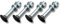 BRESKO Schlossschrauben Set Flachrundschrauben Muttern Unterlegscheiben verzinkt Schwarz Flachrundkopfschrauben (6x60 mm - 4er Set)