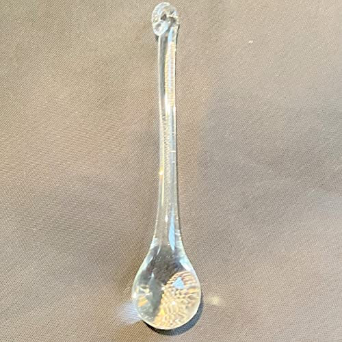 Tropfen zum hängen Klar Glas mit Öse Glastropfen zum hängen Fensterdekoration Christbaumschmuck Lüster Ornament Länge ca. 10 cm Durchmesser 2 cm Oberstdorfer Glashütte