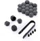 LST 20x 17 mm Anthrazit Sechskantkappen Rachrauben Kappen Set Anti-Diebstahl