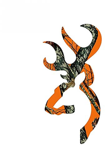MACMRD Auto Aufkleber 13Cm X 7Cm Browning Style Orange Camo Camouflage Jagd Auto Aufkleber Orange Vinyl Aufkleber