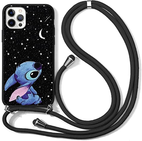 nurkorki Handykette für Huawei P30 Pro - 6,47 Hülle, Schön Stitch Necklace Hülle mit Band Schutzhülle mit Kordel zum Umhängen Silikon Weich TPU Handyhülle für Huawei P30 Pro, 06
