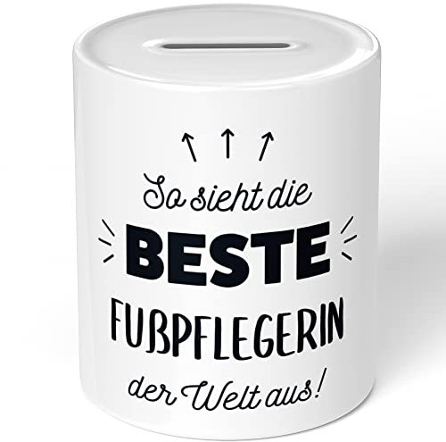 JUNIWORDS Spardose Sparbüchse, So Sieht die Beste Fußpflegerin der Welt aus! (5853253)