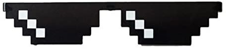 EIRZNGXQ Lustige Pixel Sonnenbrille Thug Life Sonnenbrille Frau weiblich schwarz männlich Sonnenbrille Brillen Pixel U3X8 coole Witze Mosaik Vintage Spielzeug