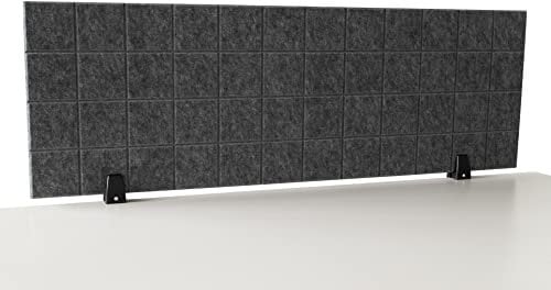 Imstande - Schreibtischtrennwand Akustik-Trennwand 120cm x 40cm Tischtrennwand Schreibtisch Schallschutz in Filz Grau