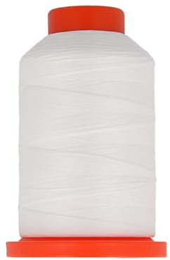 Lote de 3 bobinas de hilo de espuma de poliéster de 1000 m fabricado en Francia para overlock blanco