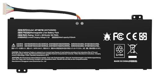 ASUNCELL 15.4V/58.75Wh AP18E7M AP18E8M Laptop-Akku für Acer Nitro 5 AN515-52 AN515-54 AN515-55 AN515-43 AN515-44 AN515-45 AN517-51 AN517-52,Nitro 7 AN715-51 A715-74 A715-74G Series