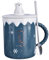 VINTORKY 1ensemble Tasse Céramique Ours Polaire Avec Couvercle Et Cuillère Mug Adorable Pour Café Thé Lait Et Boissons Chaudes Pour Maison Bureau Et Cafés