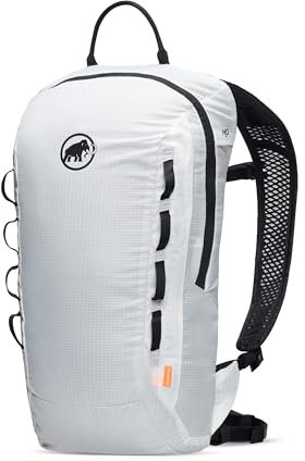 Mammut Neon Light | Kleiner Outdoor Rucksack, Wanderrucksack für Damen und Herren, Leichter Sportrucksack, Zum Trekking und Klettern, Trinksystem-Kompatibel, Wasserabweisend | White, 12 Liter