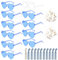 HIQE-FL Herz Sonnenbrille,33 Stück Jungesellinnenabschied Frau Accessoires,Bride Armband,Party Sonnenbrillen Set Herz,Jga Brille Team Braut Armbänder,JGA Deko Accessoires