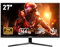 Gawfolk Écran PC IPS 27 Pouces, 2K WQHD (2560×1440P), 144Hz Moniteur Gaming, 1ms Bezel-Less, 99% sRGB, 178° Grand Angle, HDMI, DisplayPort, Compatible avec Les Fixations murales VESA100*100MM - Noir