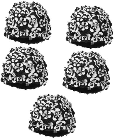 BESPORTBLE 5piezas Gorro De Natación para Adultos Diseño De Flores Protección para Cabello y para Mujeres y Hombres Gorro Elegante y Cómodo