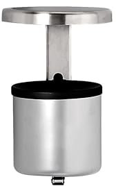 kaiserkraft | Sicherheits-Wandascher mit Dach | 2,25 l, Höhe 285 mm, neusilber, Stahlblech