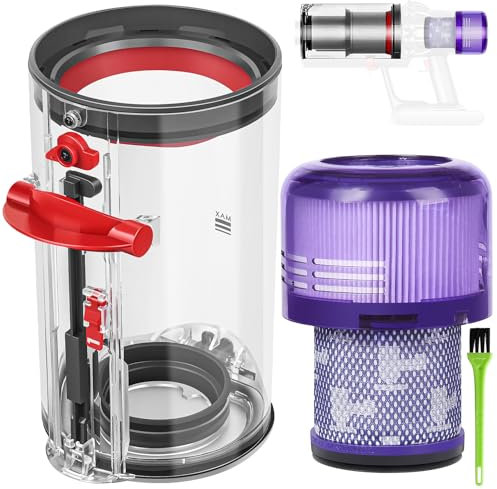 RUKHOOL Contenitore Serbatoio Per Dyson V11 V15 Cestello Ricambi SV14 SV17 SV15 SV22 SV28 Polvere Raccogli Filtri Filtro Rifiuti Accessori Contenitori Cestino Pattumiera Bicchiere Secchio Cilindro