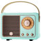 Caulikine Retro Bluetooth Speaker Portable Wireless with Built-in Mic, Hi-Fi Stereo Sound, Home Decor Speaker for Room,Birthday Gifts for Teen Boys, Girls, Women, Men (Blue)