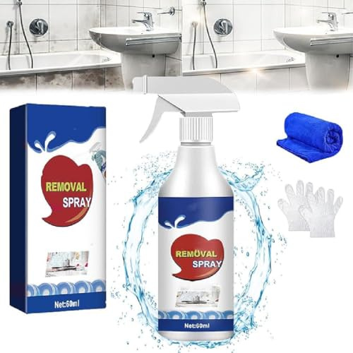 Curewayus Cleaner Foam, Reiniger für hartnäckige Flecken, Schaumreiniger fürs Badezimmer, Badezimmer-Entkalker-Spray, Badezimmer Reiniger Schaum, Multifunktional Duschkabinenreiniger, 60ML (1, 1Set)