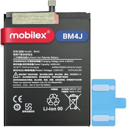 MOBILEX® Batería BM4J Interna para Xiaomi Redmi Note 8 Pro | Interna Repuesto | 4400mAh - OEM | Capacidad Original