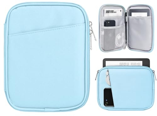 TiMOVO Housse Sac de 6-7 Pouces pour Liseuse, Bleu Bébé | Housse de Protection avec Pochette pour Paperwhite/Colorsoft Signature Edition/Oasis & Kobo Liseuses
