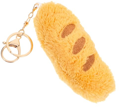 Gatuida Porte-clés de Pain Mignon en Peluche Douce Marron, Pendentif Léger et Raffiné pour Paquet à Dos ou Paquet à Main, Accessoire Amusant et Stylé