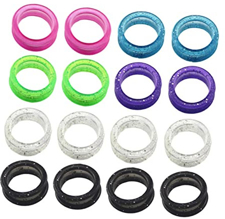 Veemoon 2sets Dog Grooming Products Scissor Finger Rings Silicone Clippers for Pet Hair Cutting 16pcs*2