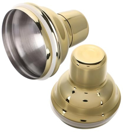 Cocktail Shaker Lid 2pcs Stainless Steel Replacement Covers | Cocktail Shaker Cup Lids, Golden Finish, Replaceable Design, Easy to Use for Whiskey and Tea