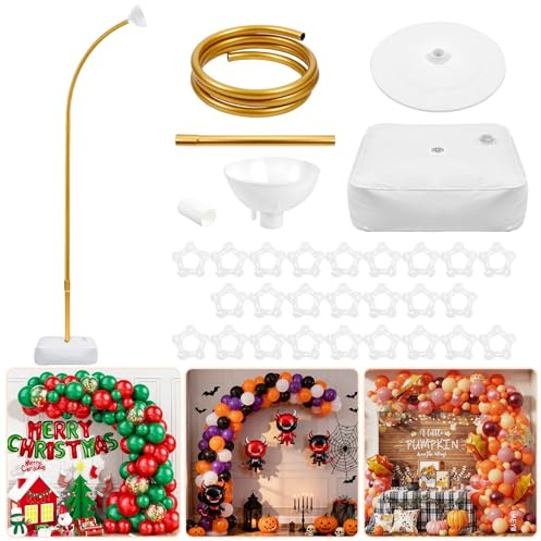Hafuvool Balloon Arch stand Kit 8.2FT, Bendable Half Balloon Stand with Base, Reusable Floor Balloon Arch Frame for Wedding Birthday Party Baby Shower Home Christmas Decorations