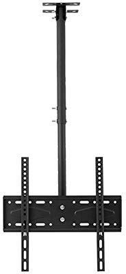 NURUGURE Staffa TV Supporto da Parete per TV Supporto da soffitto Regolabile per TV Adatto alla Maggior Parte dei Monitor LCD da 26-65 Altezza Regolabile a 360°