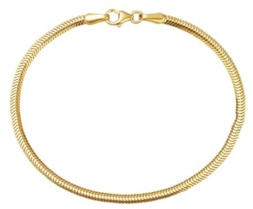 Tolldek Armreif Damen Gold 14 Karat, Schlangenkette 2.5mm Armreifen, Au 585 Frauen Armbänder Echtes, 16CM