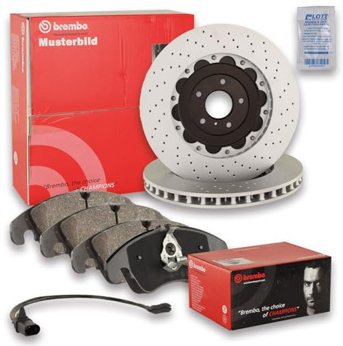 Original BREMBO Bremsscheiben + BREMBO Bremsbeläge Bremsbelagsatz Set vorne Vorderachse