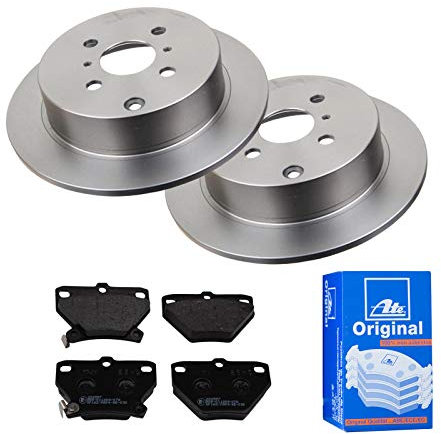 ATE Bremsen-Set 2 Bremsscheiben + Bremsbeläge Ø269 Einbau Hinten Bremsscheiben-Set Scheibenbremsen passend für Toyota Corolla Yaris xP1x