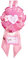 Fiocco Nascita Rosa Cuore Cicogna Con Ricamo