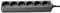 Adam Hall Accessories 8747X6M3 - Regleta de 6 enchufes (plástico, sin Interruptor, 3 m), Color Negro