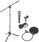 Vonyx Complete Band Singing & Recording Artist Microphone Set with Adjustable Tripod Stand, Dynamic Vocal Mic, 6-inch Pop Filter, Clip, Boom Arm & Carry Bag