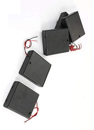 Aexit 5PCS Flat Tip 1.5V Battery Holder Case Box for 4 x AA Batteries (1ccf588b8219428bd20dfbbe02e1ecb3)