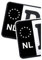 2 x Kennzeichen Sticker passgenau für EU Feld 11x5cm Design Aufkleber für Nummernschild Folie KFZ Schwarz oder mit Fahne waschstraßenfest R059 (16 Niederlande, Classic)