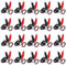 WMYCONGCONG 20 PCS 9v Battery Clip Connector with Dual Alligator Clips Cable 15cm
