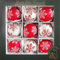 Krebs Glas Lauscha - Weihnachtsdekoration/Christbaumschmuck aus Glas - Weihnachtskugeln - Motiv: Schneeflocken Rot/Weiß - 9 Stück - Größe: ca. 8 cm